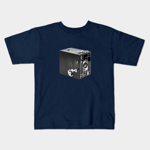 Vintage 1930s Box Beau Camera Kids T-Shirt by DecPhoto